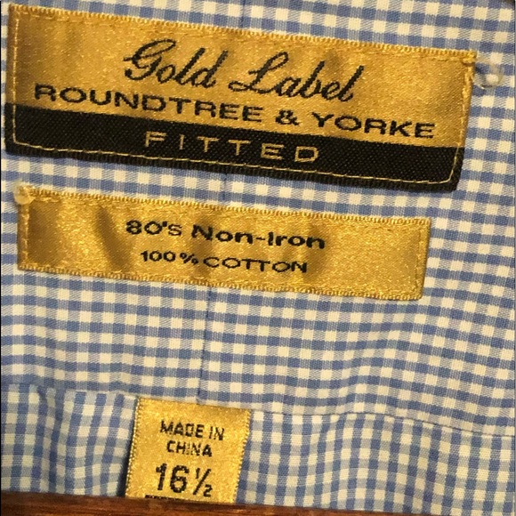 Roundtree & York Long Sleeve Fitted Dress Shirt - Picture 8 of 8